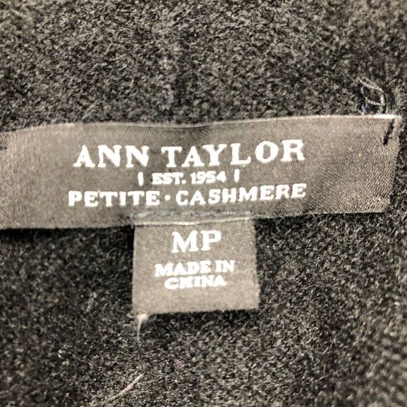 Ann Taylor Petite Womens Pure Cashmere Cowl Neck Black Sweater Size MP - Picture 5 of 6